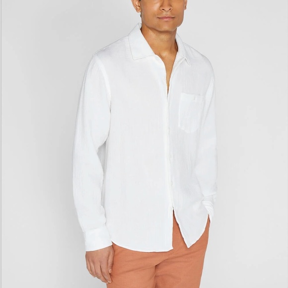 Long Sleeve Summer Doubleface Shirt - New With Tags - NEVER WORN - White